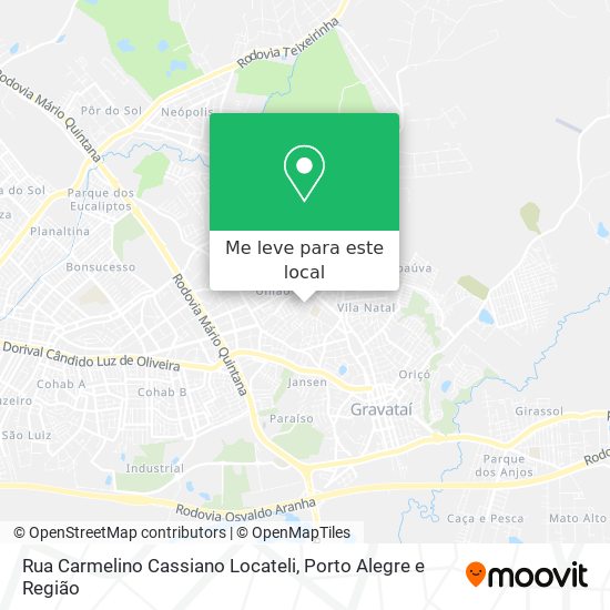 Rua Carmelino Cassiano Locateli mapa