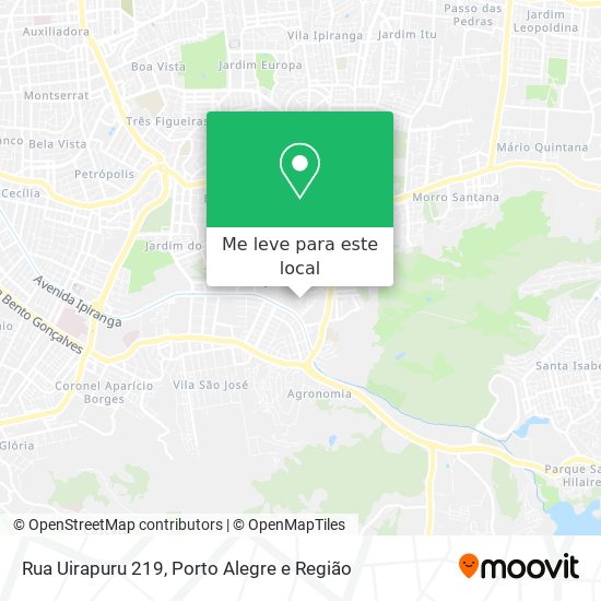 Rua Uirapuru 219 mapa