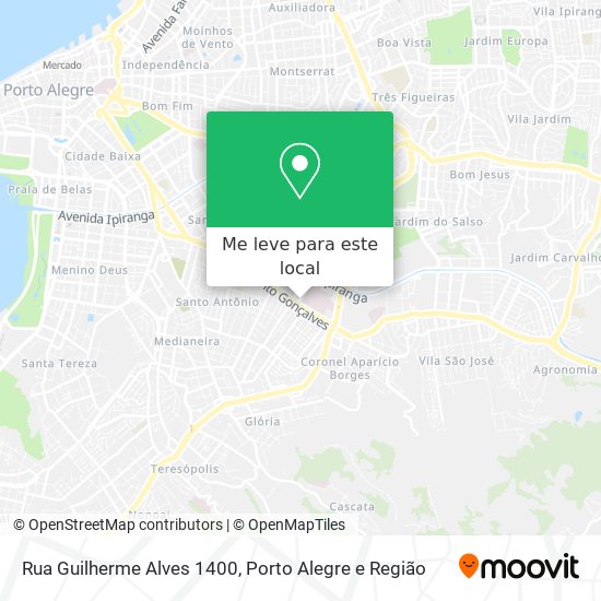 Rua Guilherme Alves 1400 mapa