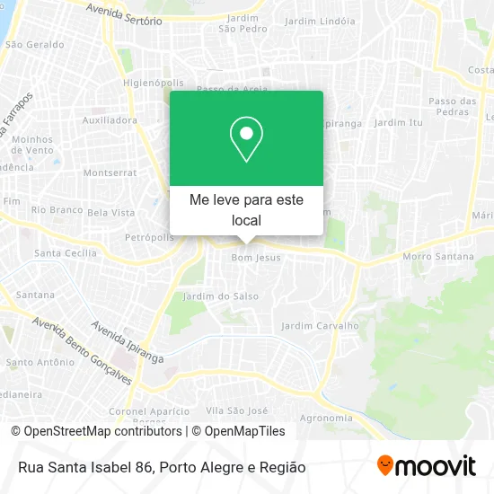 Rua Santa Isabel 86 mapa