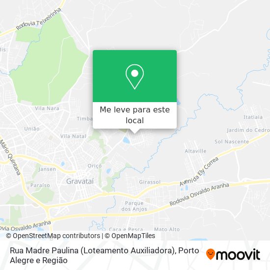 Rua Madre Paulina (Loteamento Auxiliadora) mapa