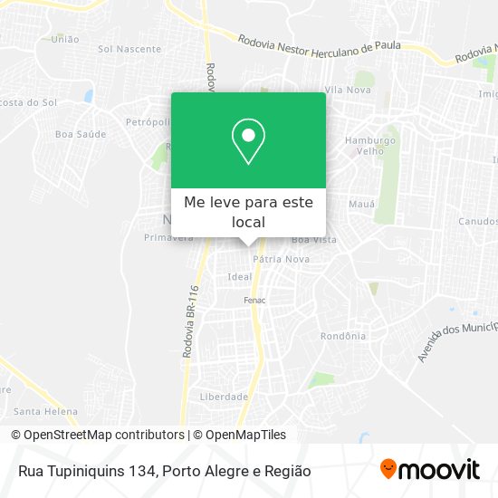 Rua Tupiniquins 134 mapa