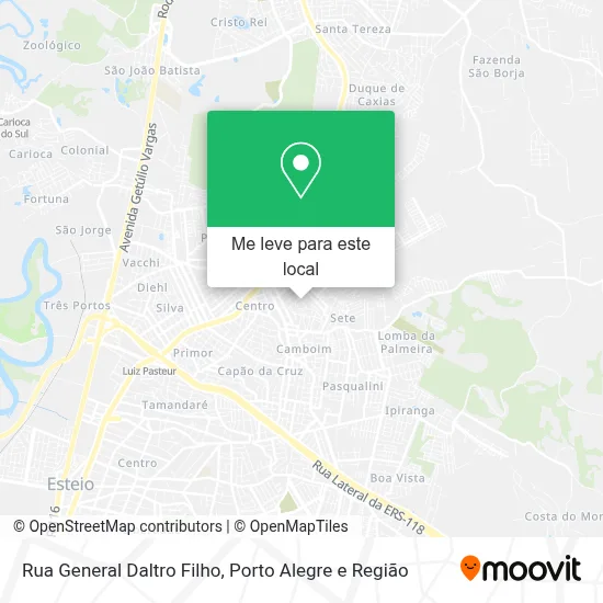 Rua General Daltro Filho mapa