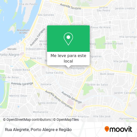 Rua Alegrete mapa