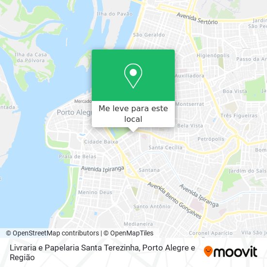 Livraria e Papelaria Santa Terezinha mapa