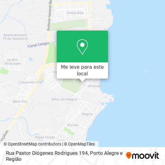 Rua Pastor Diógenes Rodrigues 194 mapa