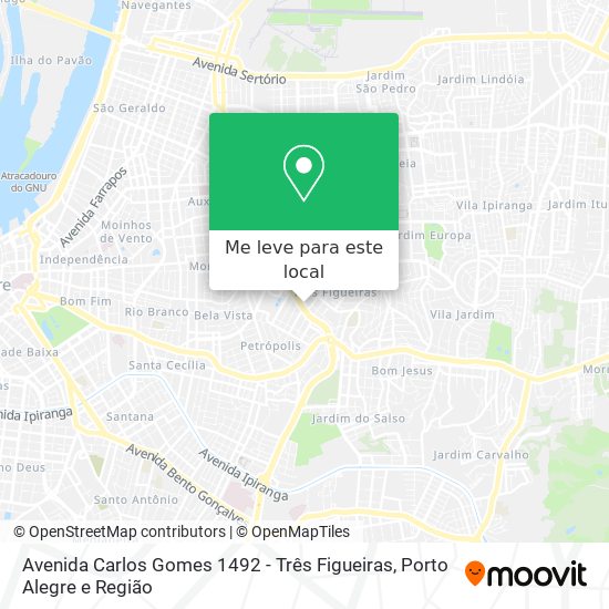 Avenida Carlos Gomes 1492 - Três Figueiras mapa