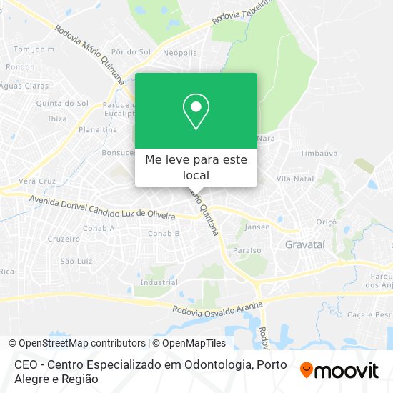 CEO - Centro Especializado em Odontologia mapa