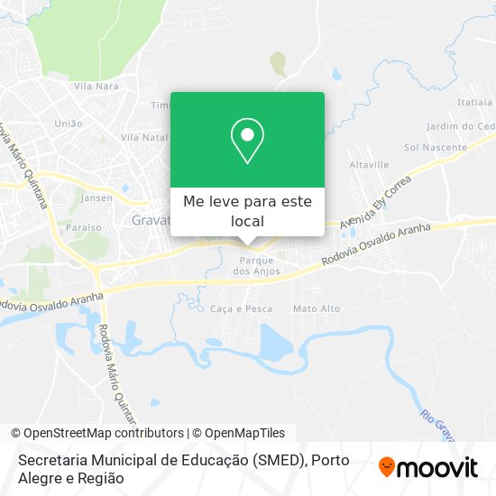 Secretaria Municipal de Educação (SMED) mapa