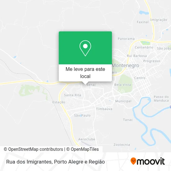 Rua dos Imigrantes mapa