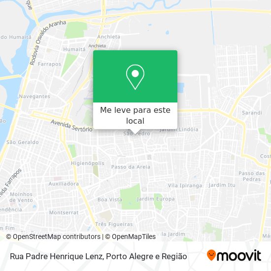 Rua Padre Henrique Lenz mapa