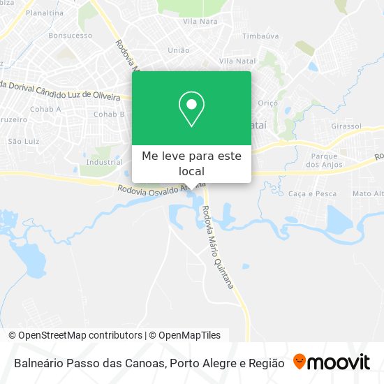 Balneário Passo das Canoas mapa