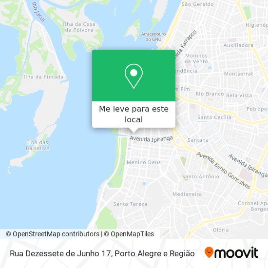 Rua Dezessete de Junho 17 mapa