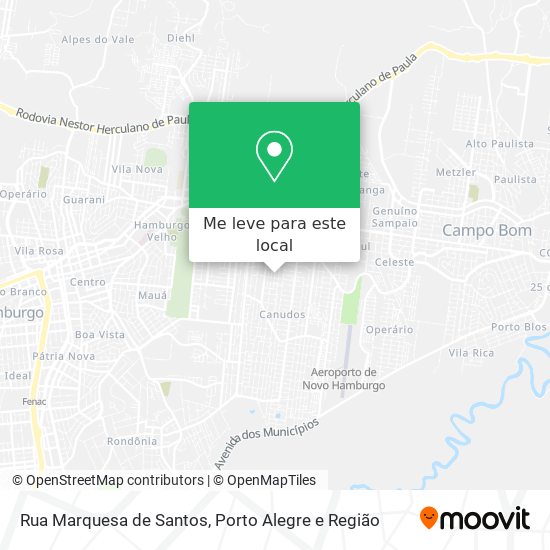 Rua Marquesa de Santos mapa