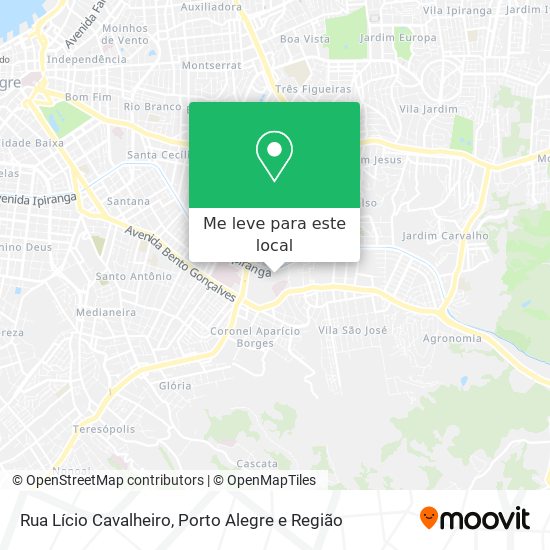 Rua Lício Cavalheiro mapa