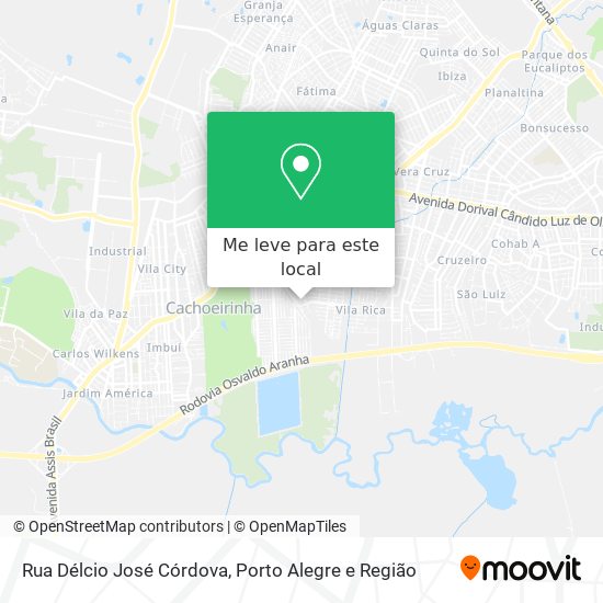 Rua Délcio José Córdova mapa