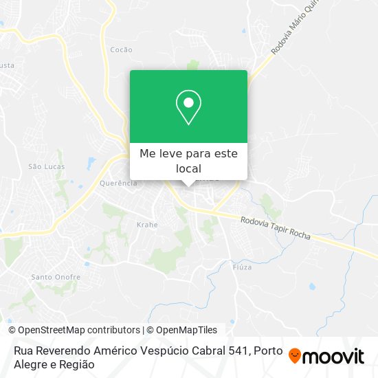 Rua Reverendo Américo Vespúcio Cabral 541 mapa