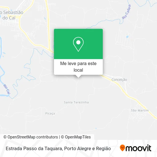 Estrada Passo da Taquara mapa