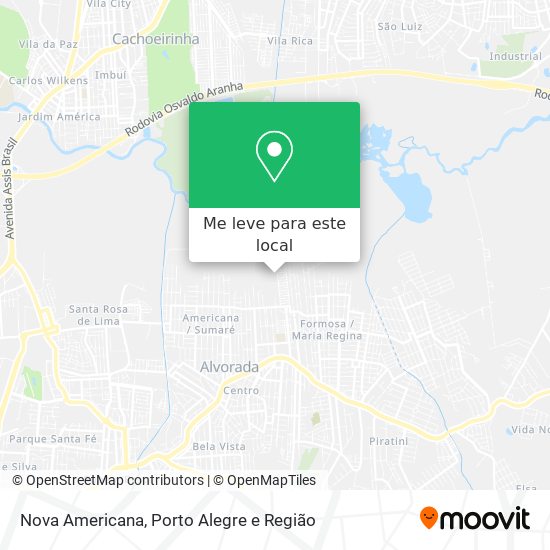 Nova Americana mapa