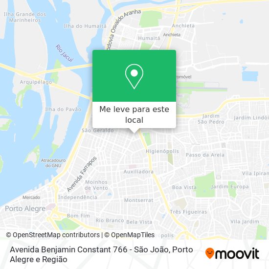 Avenida Benjamin Constant 766 - São João mapa