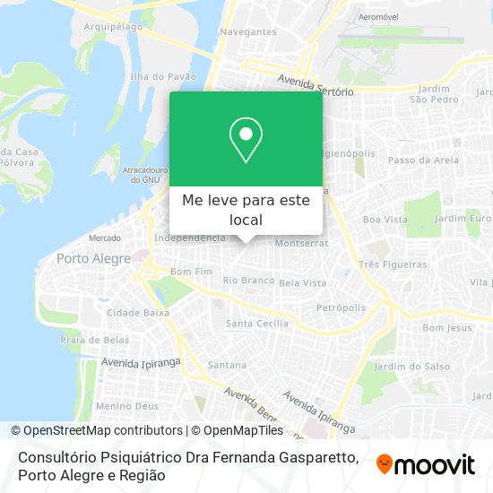 Consultório Psiquiátrico Dra Fernanda Gasparetto mapa