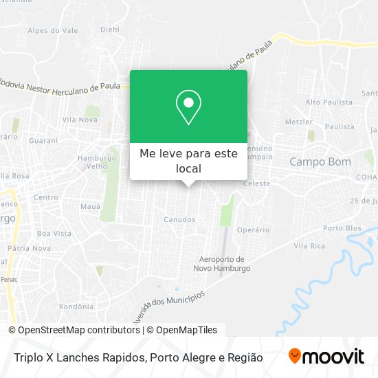 Triplo X Lanches Rapidos mapa