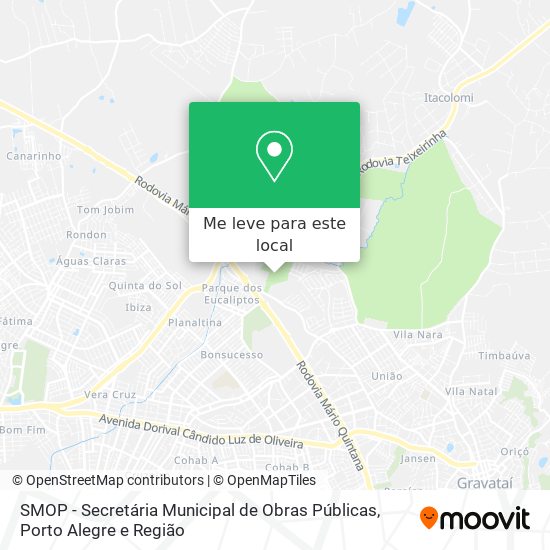 SMOP - Secretária Municipal de Obras Públicas mapa