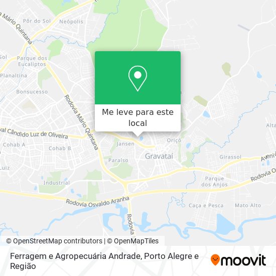 Ferragem e Agropecuária Andrade mapa