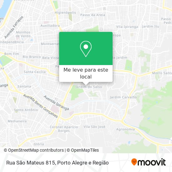 Rua São Mateus 815 mapa
