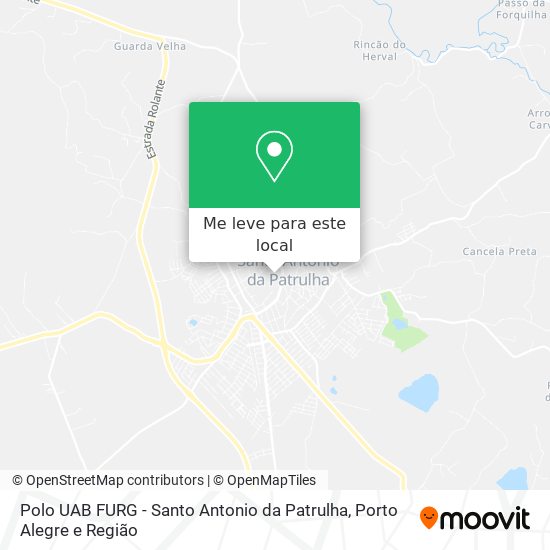 Polo UAB FURG - Santo Antonio da Patrulha mapa