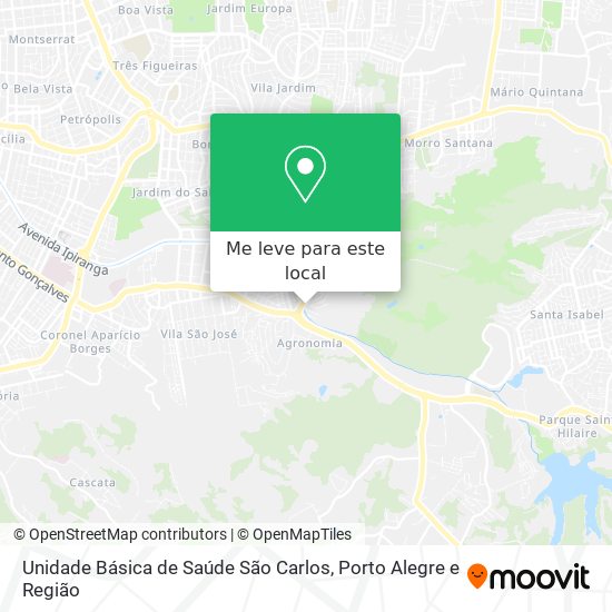 Unidade Básica de Saúde São Carlos mapa