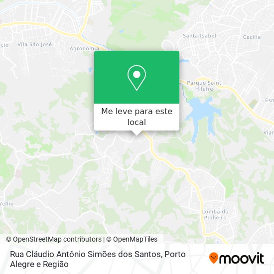 Rua Cláudio Antônio Simões dos Santos mapa