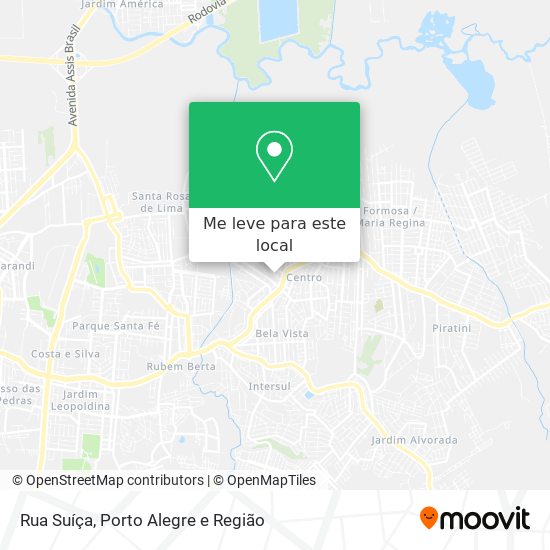 Rua Suíça mapa