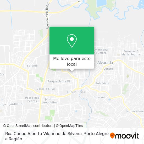 Rua Carlos Alberto Vilarinho da Silveira mapa