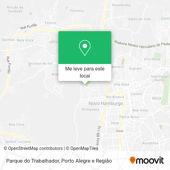 Parque do Trabalhador mapa