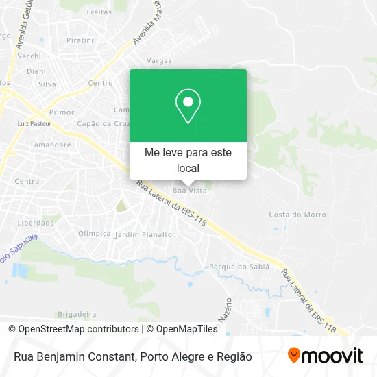 Rua Benjamin Constant mapa