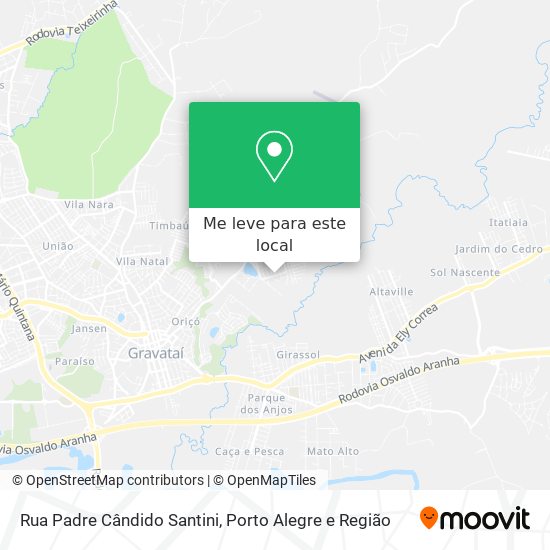 Rua Padre Cândido Santini mapa