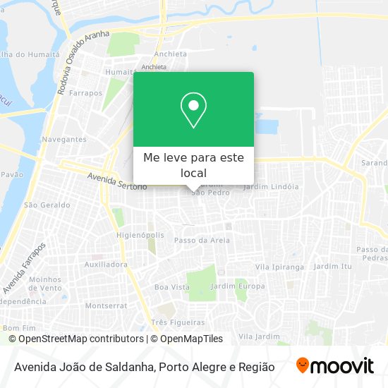 Avenida João de Saldanha mapa