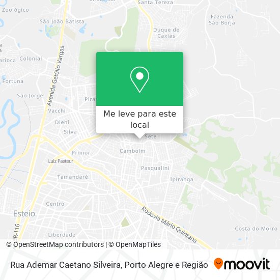 Rua Ademar Caetano Silveira mapa