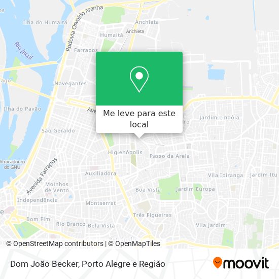 Dom João Becker mapa