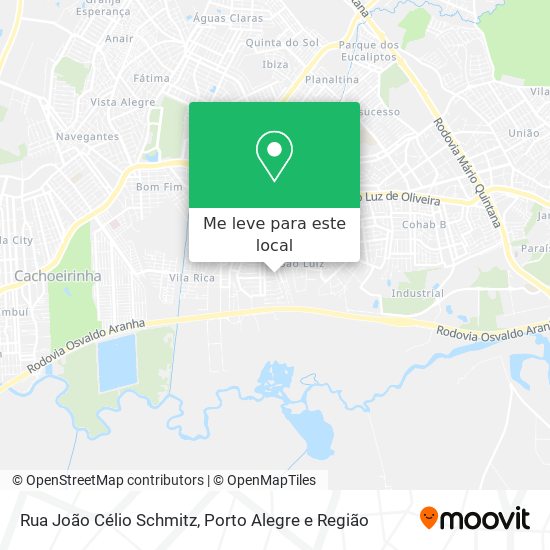 Rua João Célio Schmitz mapa