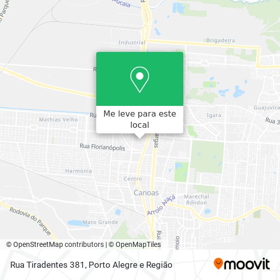 Rua Tiradentes 381 mapa