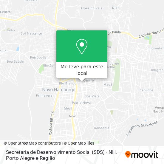 Secretaria de Desenvolvimento Social (SDS) - NH mapa