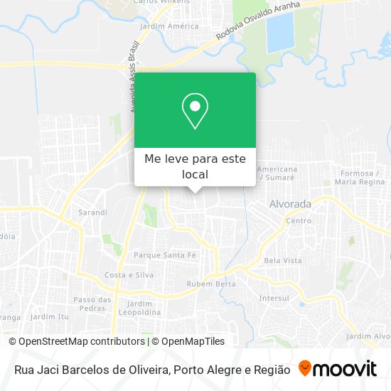 Rua Jaci Barcelos de Oliveira mapa
