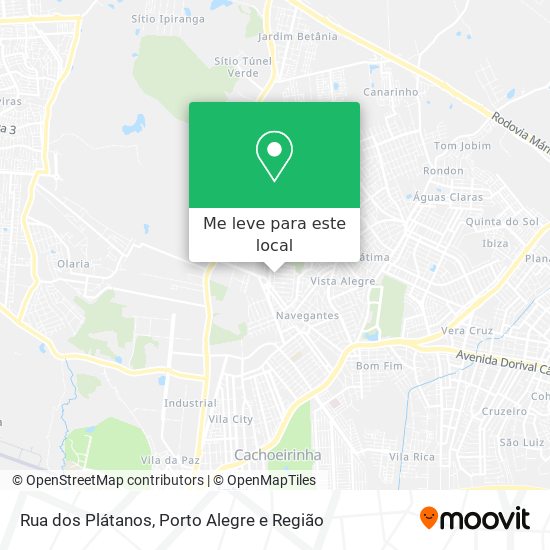 Rua dos Plátanos mapa