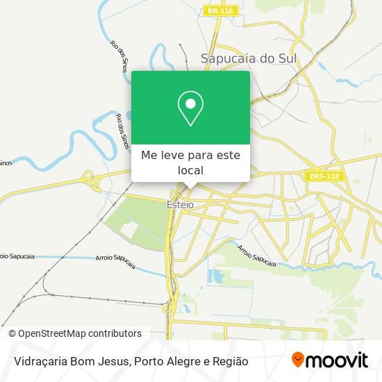 Vidraçaria Bom Jesus mapa