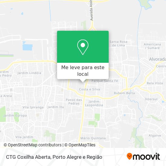 CTG Coxilha Aberta mapa