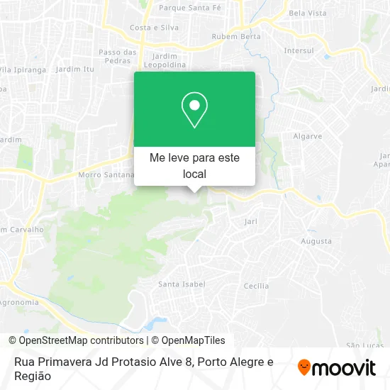 Rua Primavera Jd Protasio Alve 8 mapa
