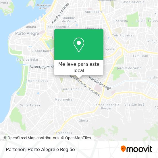 Partenon mapa