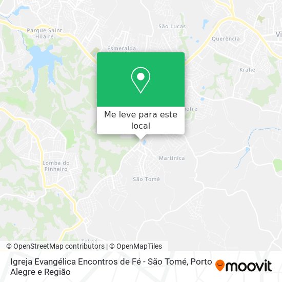 Igreja Evangélica Encontros de Fé - São Tomé mapa
